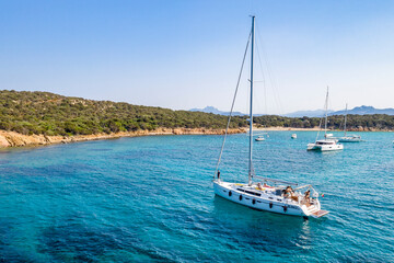 view of a sailboat with people