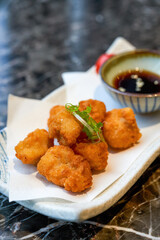 A delicious fried snack, fried chicken nuggets
