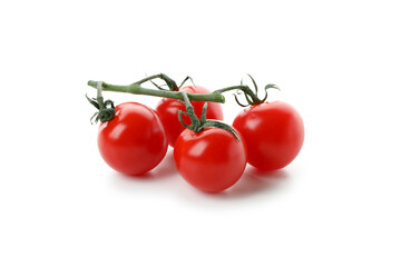 Fresh cherry tomatoes isolated on white background