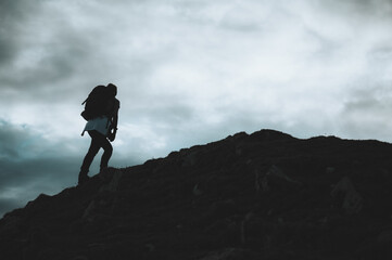 Hiker girl, women.