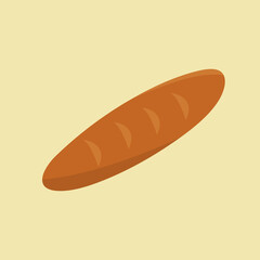 Vector design of freshly baked bread and food sign. Loaf, vector illustration. 