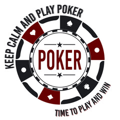 Poker logo vintage emblems for poker club, casino, championship vector Illustrations on a white background