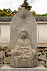 Stone statue of Amitabha Tathagata at Taifuku-ji temple in Kobe, Hyogo, Japan