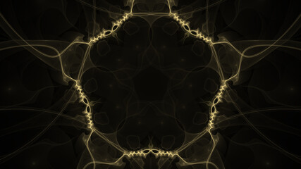 Abstract pentagonal fractal graphic 