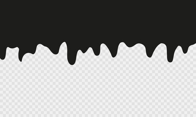 Paint dripping. Dripping liquid. Paint flows. Current paint, stains. Current drops. Vector illustration. 