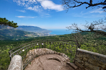 panoramic view of the city of Yalta from Ai-Petri Mountain