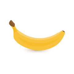 Banana icon. Flat illustration of banana vector icon isolated on white background. Vector illustration.
