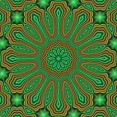 3d effect - abstract green brown polygonal pattern