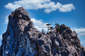 beautiful view of the peaks of Ai-Petri Mountain in Crimea