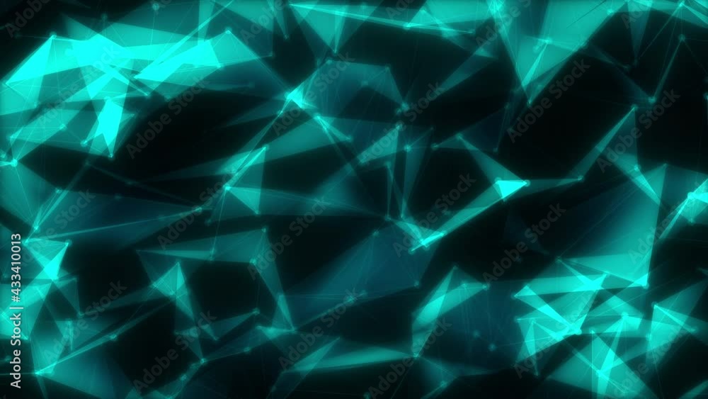 Poster abstract network connection structure moving dots and lines. web technology, business, future backgr