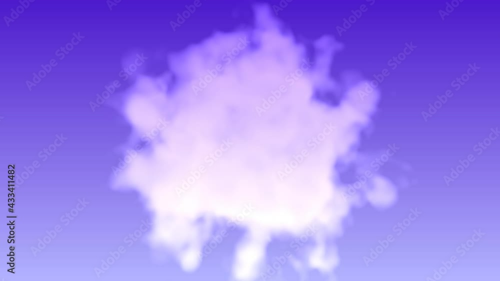 Poster changing rotating cloud single cumulus cloudball