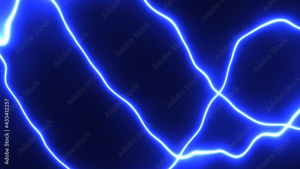 Poster three threads of electrical lightning twisting across