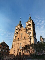 Fototapeta na wymiar Abteikirche Amorbach - Evangelisch-Lutherische Kirchengemeinde Amorbach
