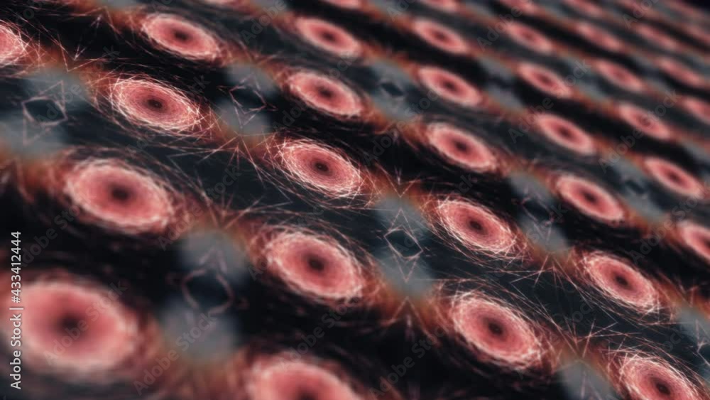 Aufkleber 3d perspective sci-fi multicolored futuristic technology wire mesh form texture pattern animation. 4