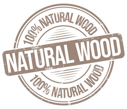 Natural Wood. Vector Rubber Stamp.