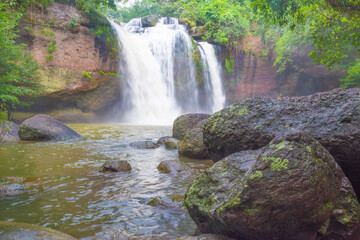 waterfall in the mountains