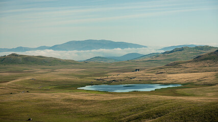 Breathtaking landscape in Montenegro highlands near Durmitor national park