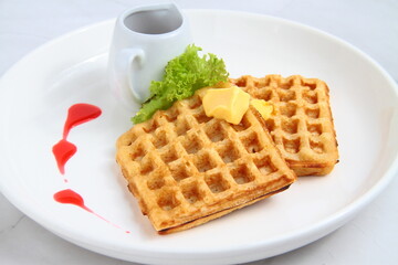 Freshly made Belgian Waffles