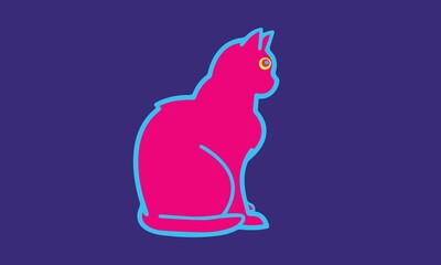 A Heart Shape of Animal Silhouettes in Front f a Colorful Background