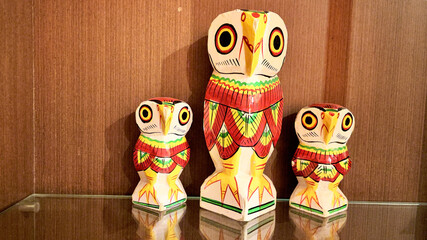 wooden owl, toy for showcase