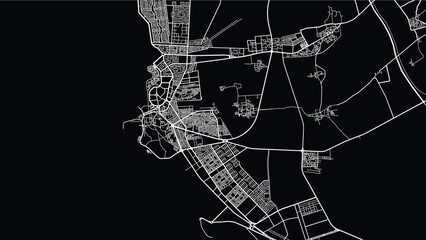Urban vector city map of jaxan, Saudi Arabia, Middle East