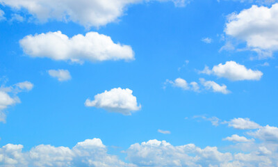 Plakat blue sky with clouds