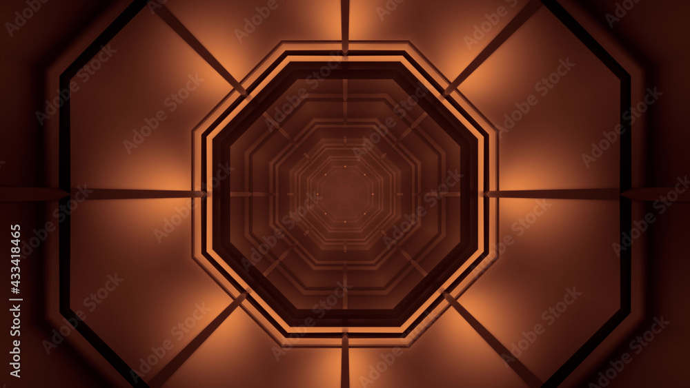 Wall mural abstract futuristic fractal pattern background