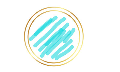 Watercolor Golden Frame