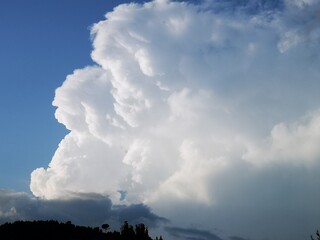 nube, nata, monistrol, barcelona, cielo, tarde