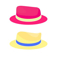 vektor hat beach red peach