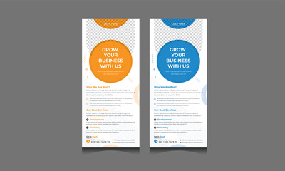 Rack Card, Corporate Dl Rack Card, Corporate Dl Flyer Design Template, Roll Up Banner, Signage Stand