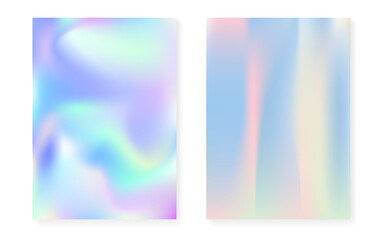 Pearlescent background with holographic gradient. Hologram cover