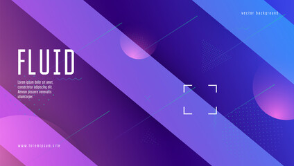 Futuristic Layout. Horizontal Template. Flat Neon Background. Blue Memphis Flyer. 3d Landing Page. Graphic Frame. Modern Banner. Digital Element. Lilac Futuristic Layout