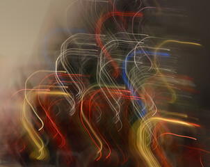 abstract long exposure light streaks with a Christmassy feel suitable for a background