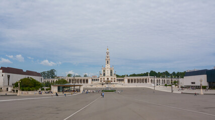 Sanctuary of our Lady of Fatima on a summer day