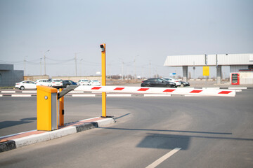 road car gate barrier, safety entrance pass