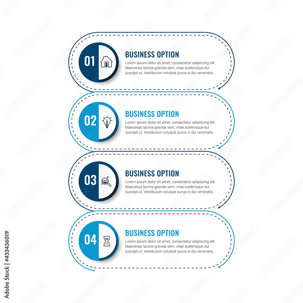 Poster vector illustration infographic design template with icons. can be used for workflow layout, diagram