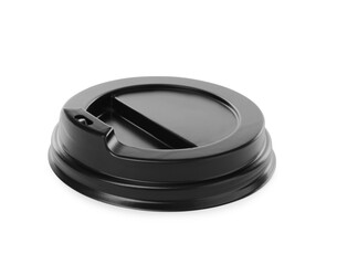 Plastic cap of disposable cup isolated on white