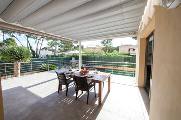 dining table on the terrace