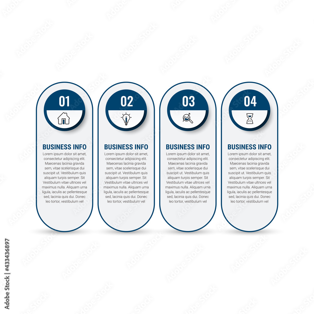 Poster vector illustration infographic design template with icons. can be used for workflow layout, diagram