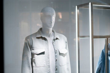 mannequin in the clothes store, fashion and casual design, dummy in boutique