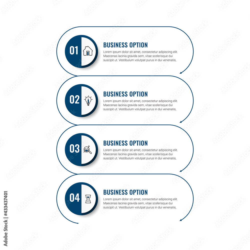 Poster vector illustration infographic design template with icons. can be used for workflow layout, diagram