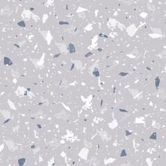 Terrazzo seamless pattern. Gentle classic flooring