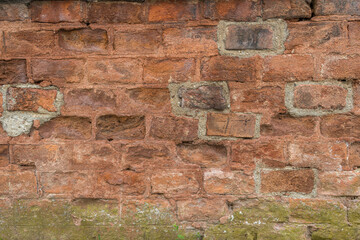 Old weathered brick wall