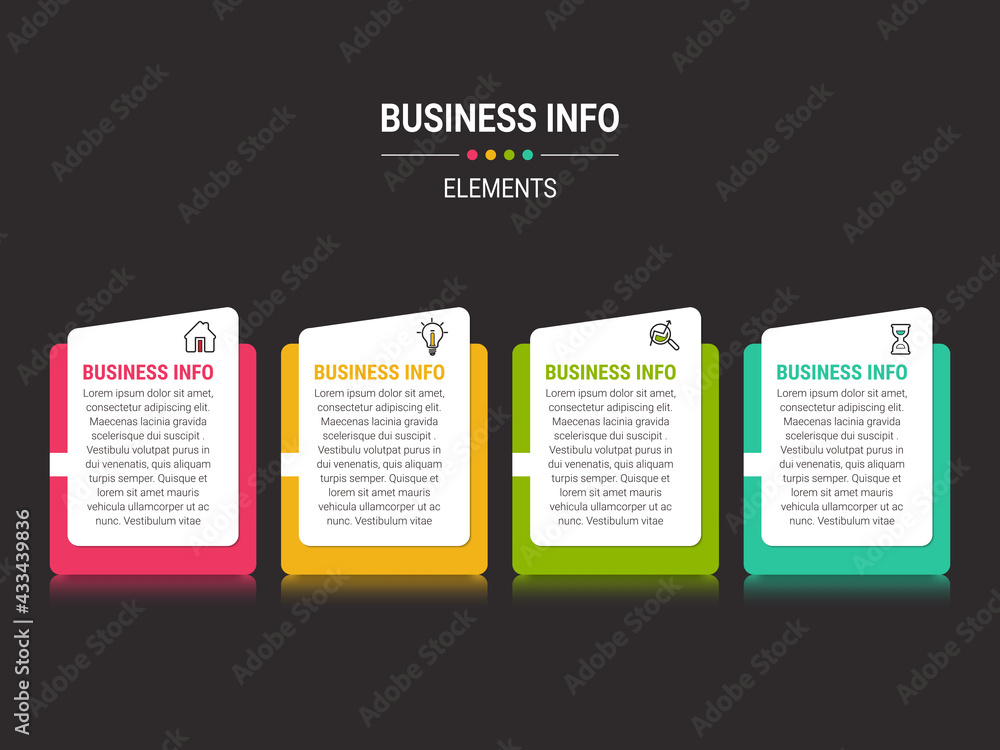 Wall mural Business data visualization. timeline infographic icons designed for abstract background template. vector banner can be used for workflow layout, diagram,presentation, education or any number option.
