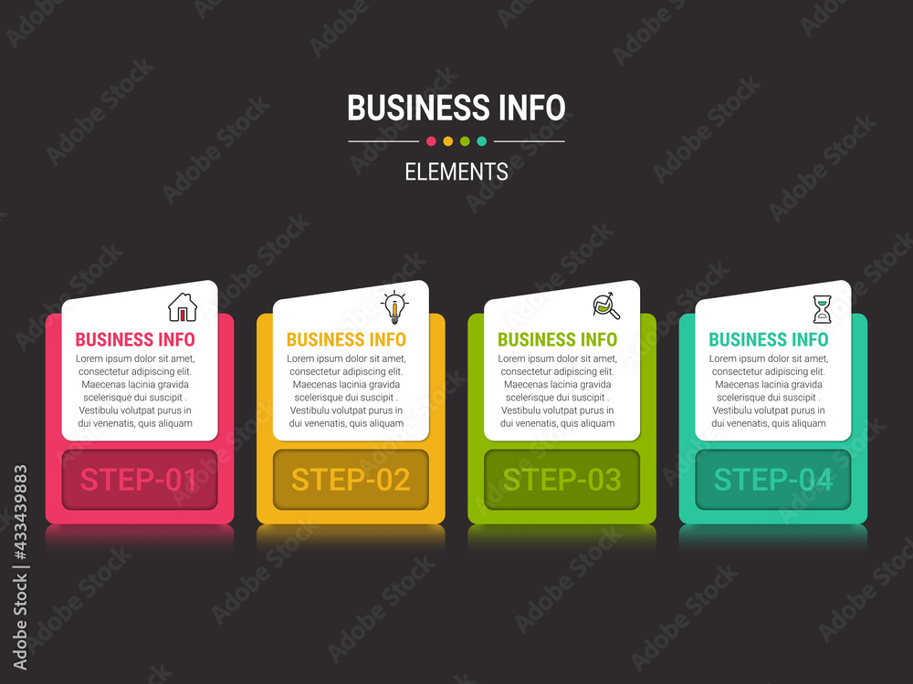 Poster business data visualization. timeline infographic icons designed for abstract background template. v