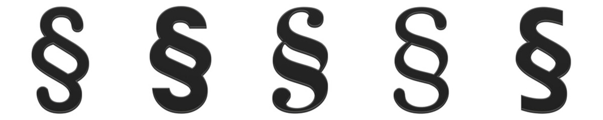 Naklejka premium Article paragraph sign clause section § symbol black legal advice consult icon in high resolution for print and presentation