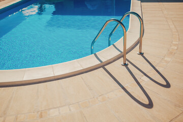 Empty outdoor swimming pool