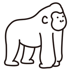 ゴリラ　かわいいイラスト © KIRITANI　TOSHIRO