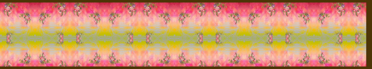 Plakat Digital textile saree design and colourfull background 